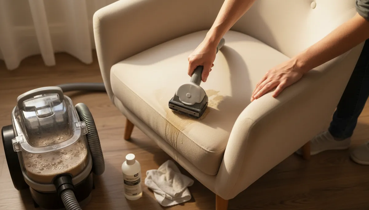 Comment nettoyer un fauteuil avec une shampouineuse ?
