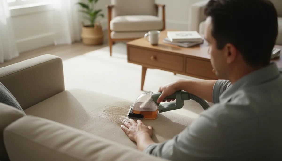 Nettoyer un meuble en tissu avec une shampouineuse : méthode pas à pas